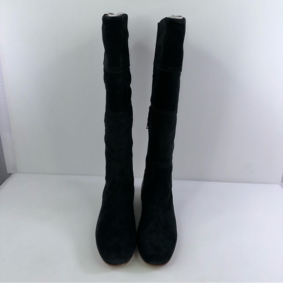 Timberland Boots Suede Size 6.5 Tall Knee Black 63636 - Picture 4 of 8
